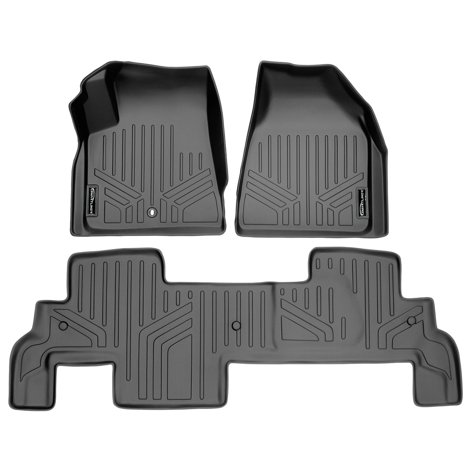 SMARTLINER 2009 - 2010 Chevrolet Traverse 8 Passenger Custom Fit Floor Liners - 1st & 2nd Rows
