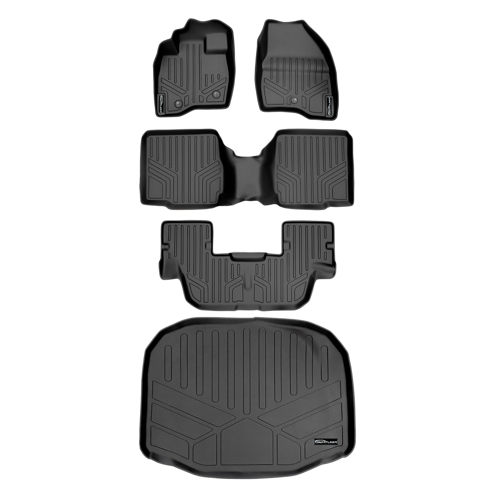 SMARTLINER 2011 - 2014 Ford Explorer 7 Passenger Custom Fit Floor Liners - 1st, 2nd, 3rd & 4th Rows
