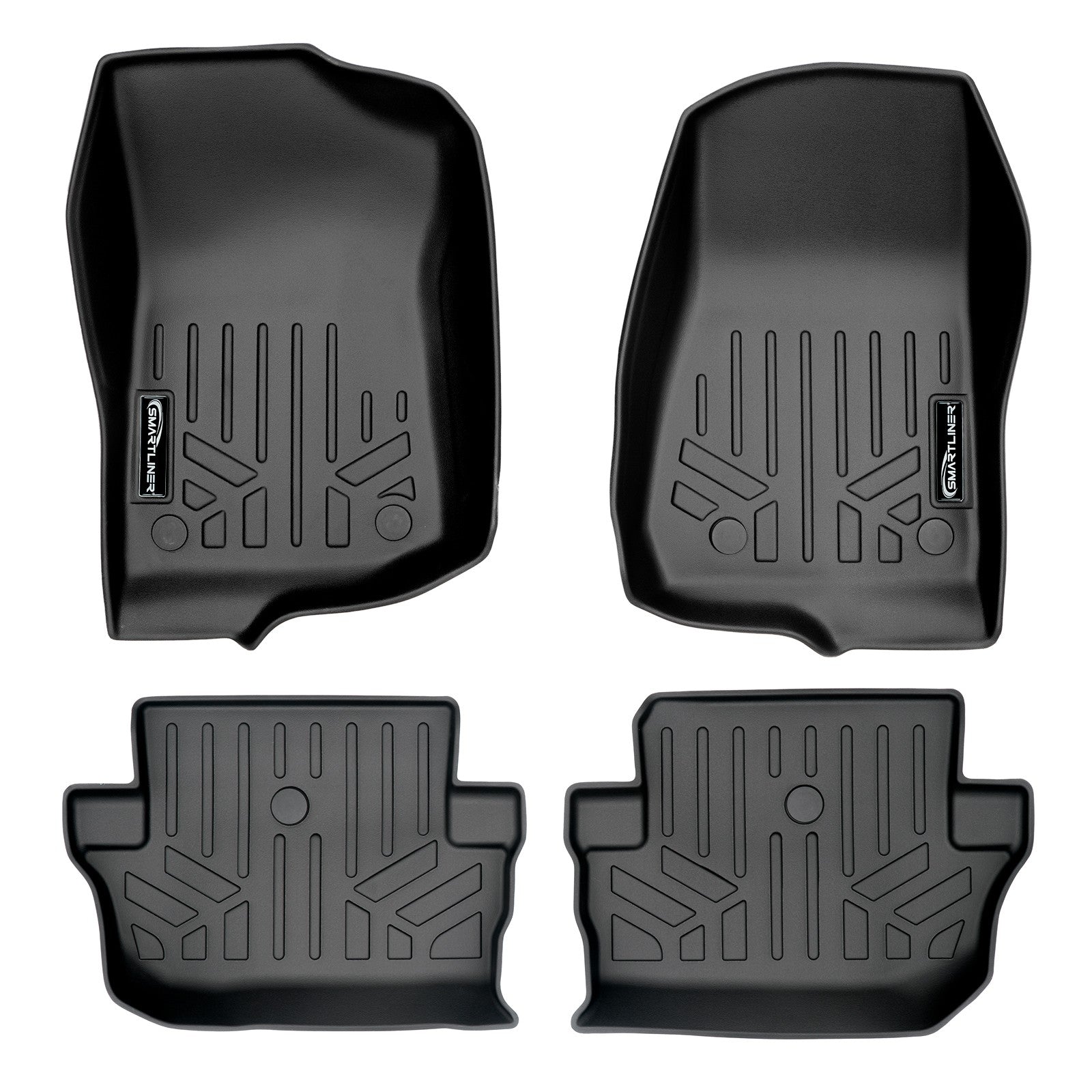 SMARTLINER 2018 - 2025 Jeep Wrangler 2 Door and JL Custom Fit Floor Liners - 1st & 2nd Rows