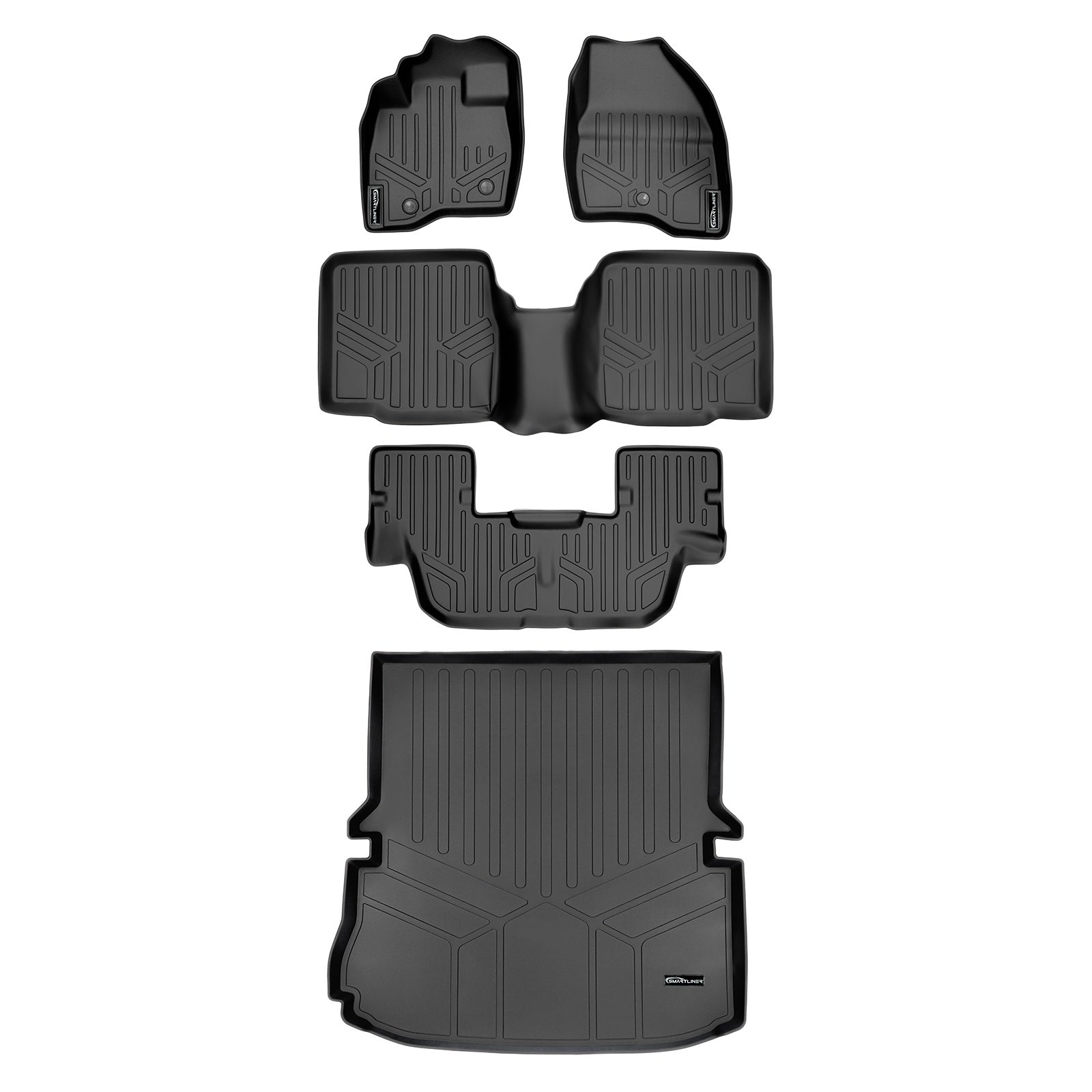 SMARTLINER 2017 - 2019 Ford Explorer 8 Passenger Custom Fit Floor Liners - 1st, 2nd, 3rd & 4th Rows