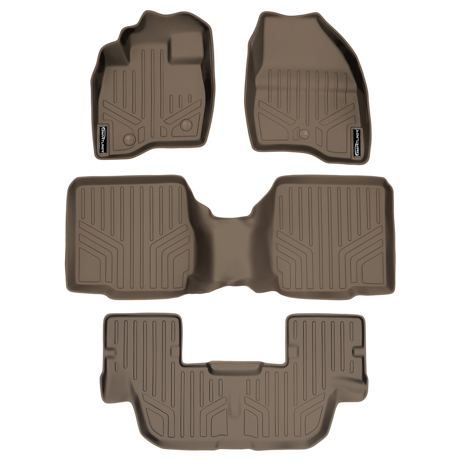 SMARTLINER 2011 - 2014 Ford Explorer 7 Passenger Custom Fit Floor Liners - 1st, 2nd & 3rd Rows