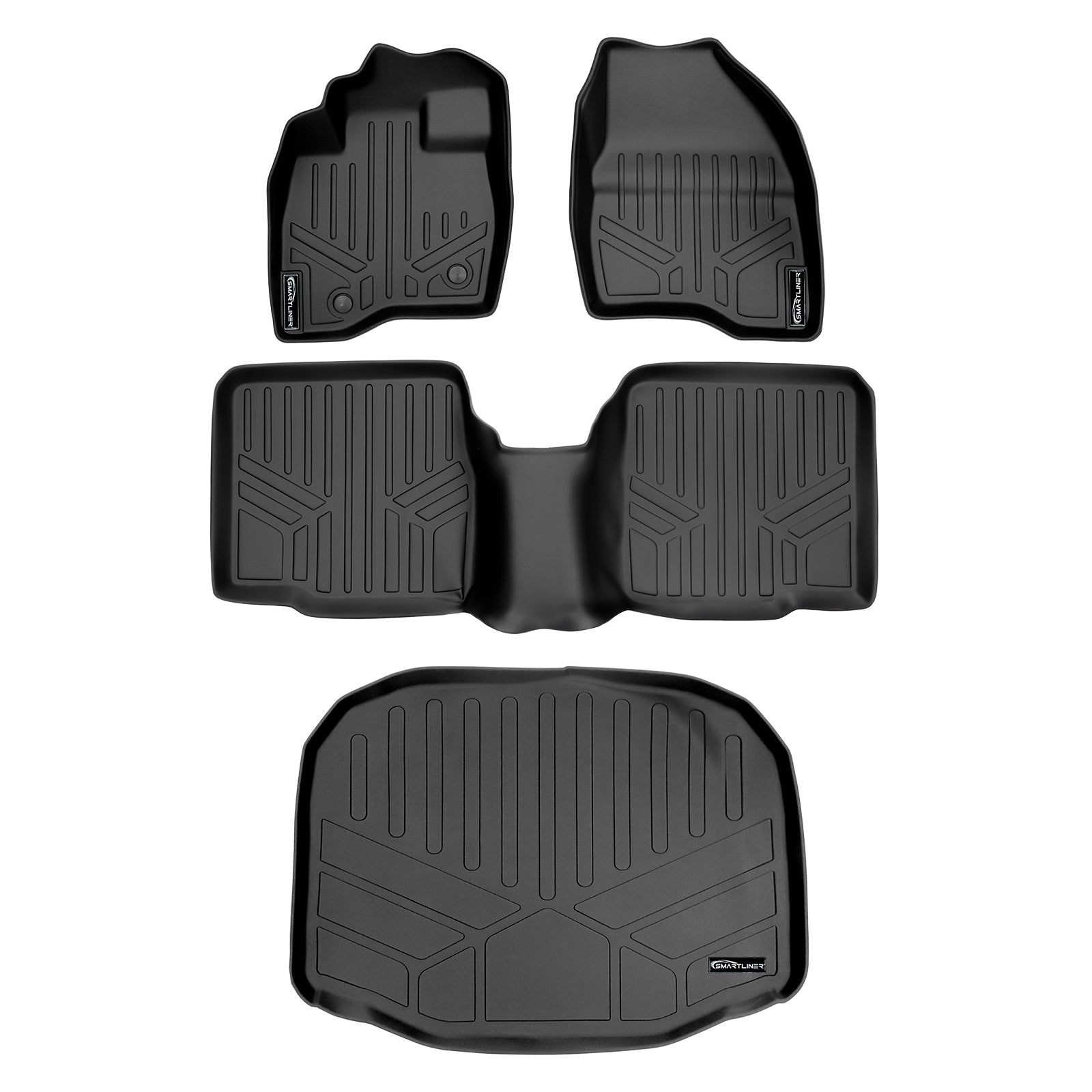 SMARTLINER 2015 - 2016 Ford Explorer 8 Passenger Custom Fit Floor Liners - 1st, 2nd & 3rd Rows