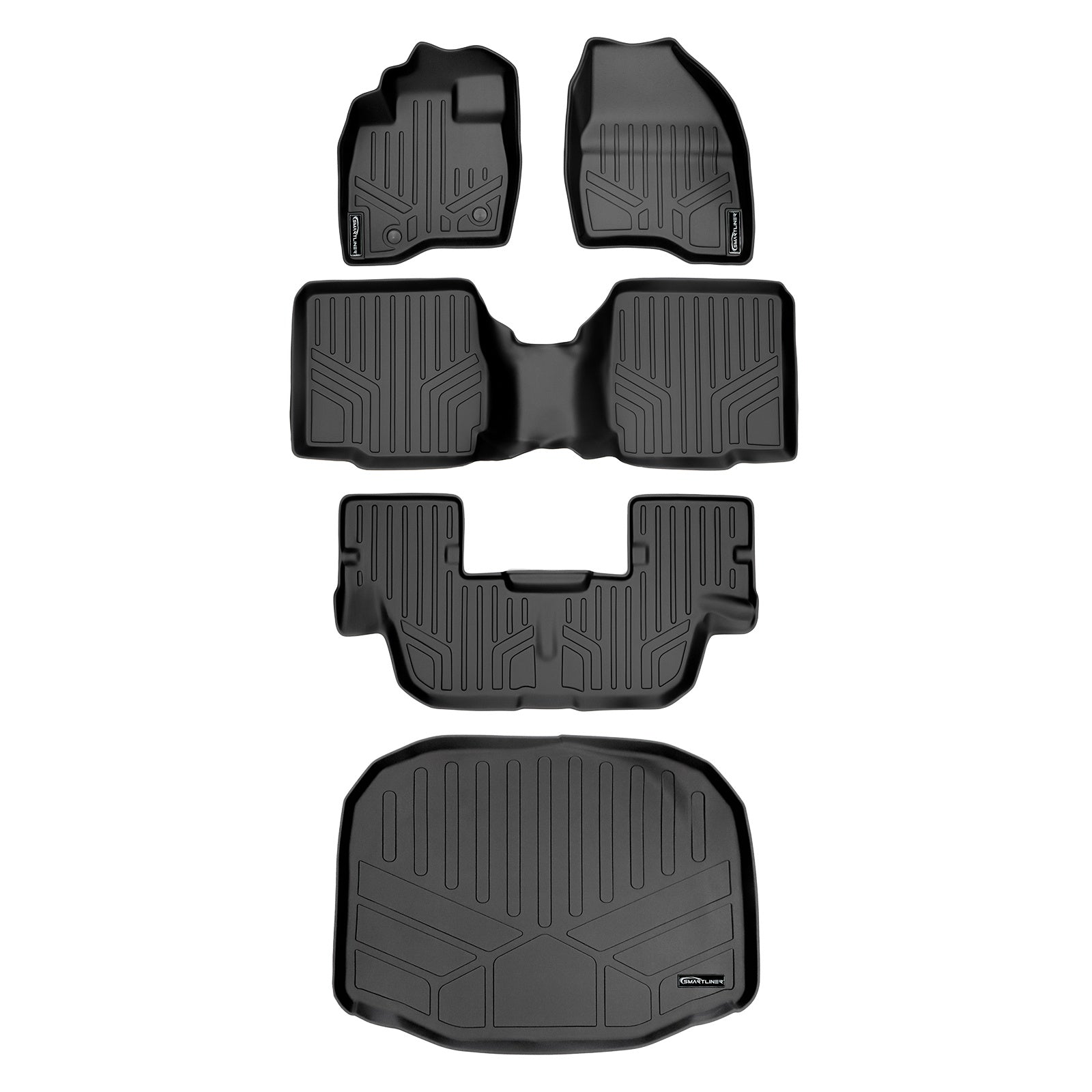 SMARTLINER 2015 - 2016 Ford Explorer 7 Passenger Custom Fit Floor Liners - 1st, 2nd, 3rd & 4th Rows
