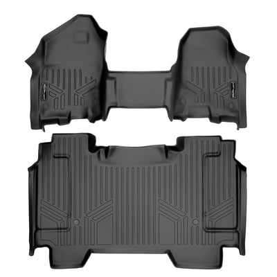 SMARTLINER 2019 - 2024 Ram 1500 Crew Cab Custom Fit Floor Liners - 1st & 2nd Rows - Bench - Over Hump - No Storage