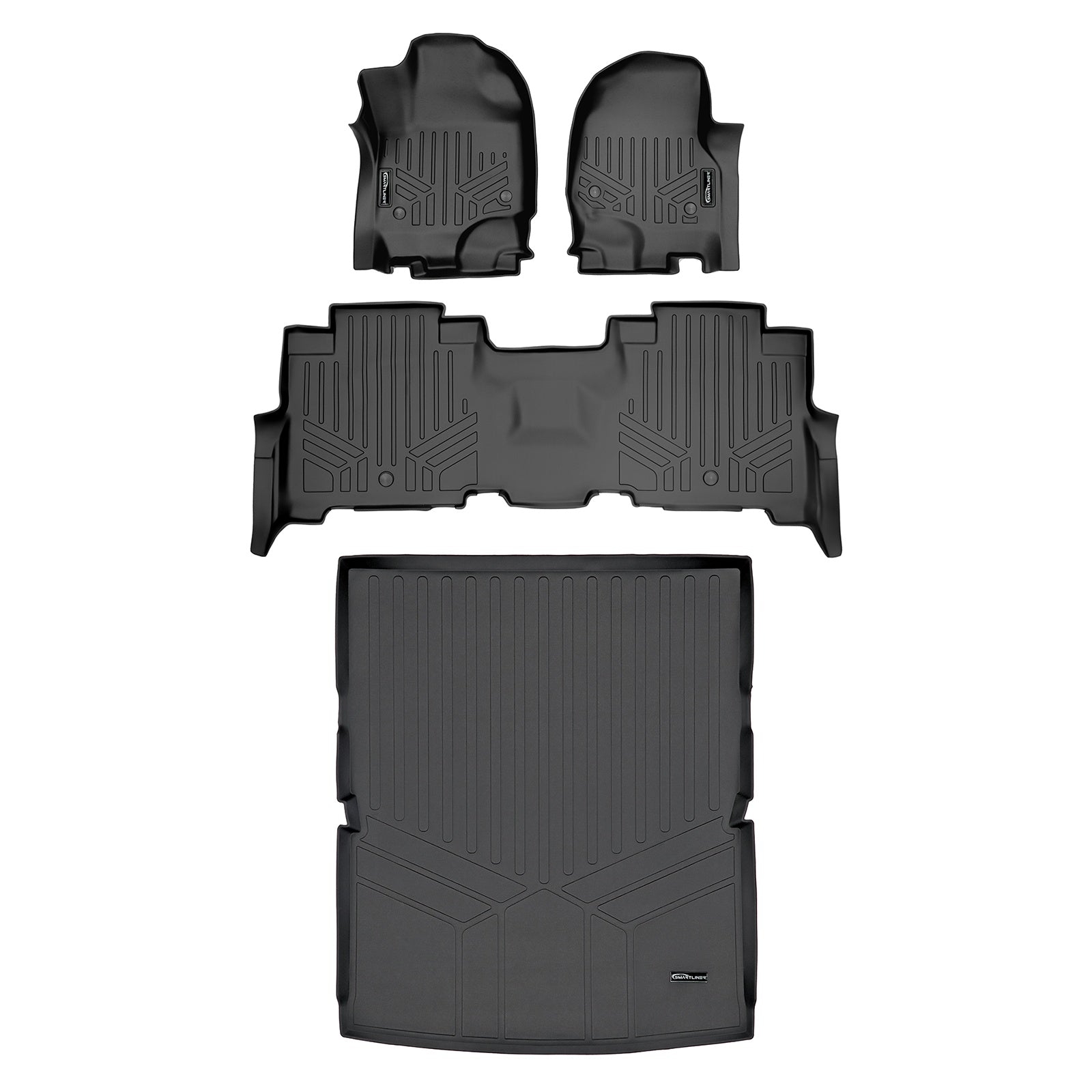 SMARTLINER 2018 - 2024 Lincoln Navigator L 8 Passenger Custom Fit Floor Liners - 1st, 2nd & 3rd Rows