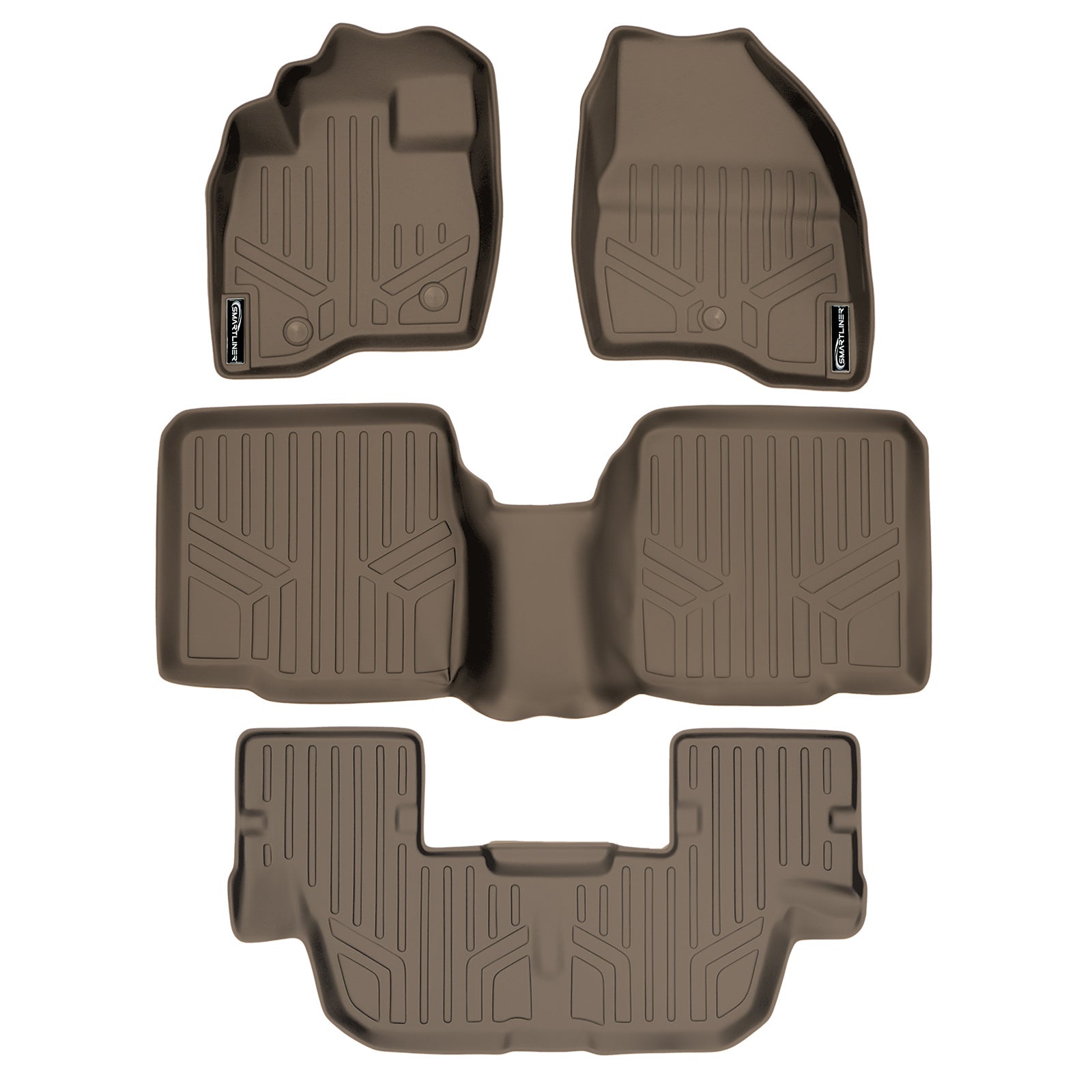 SMARTLINER 2011 - 2014 Ford Explorer 8 Passenger Custom Fit Floor Liners - 1st, 2nd & 3rd Rows