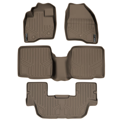 SMARTLINER 2011 - 2014 Ford Explorer 8 Passenger Custom Fit Floor Liners - 1st, 2nd & 3rd Rows