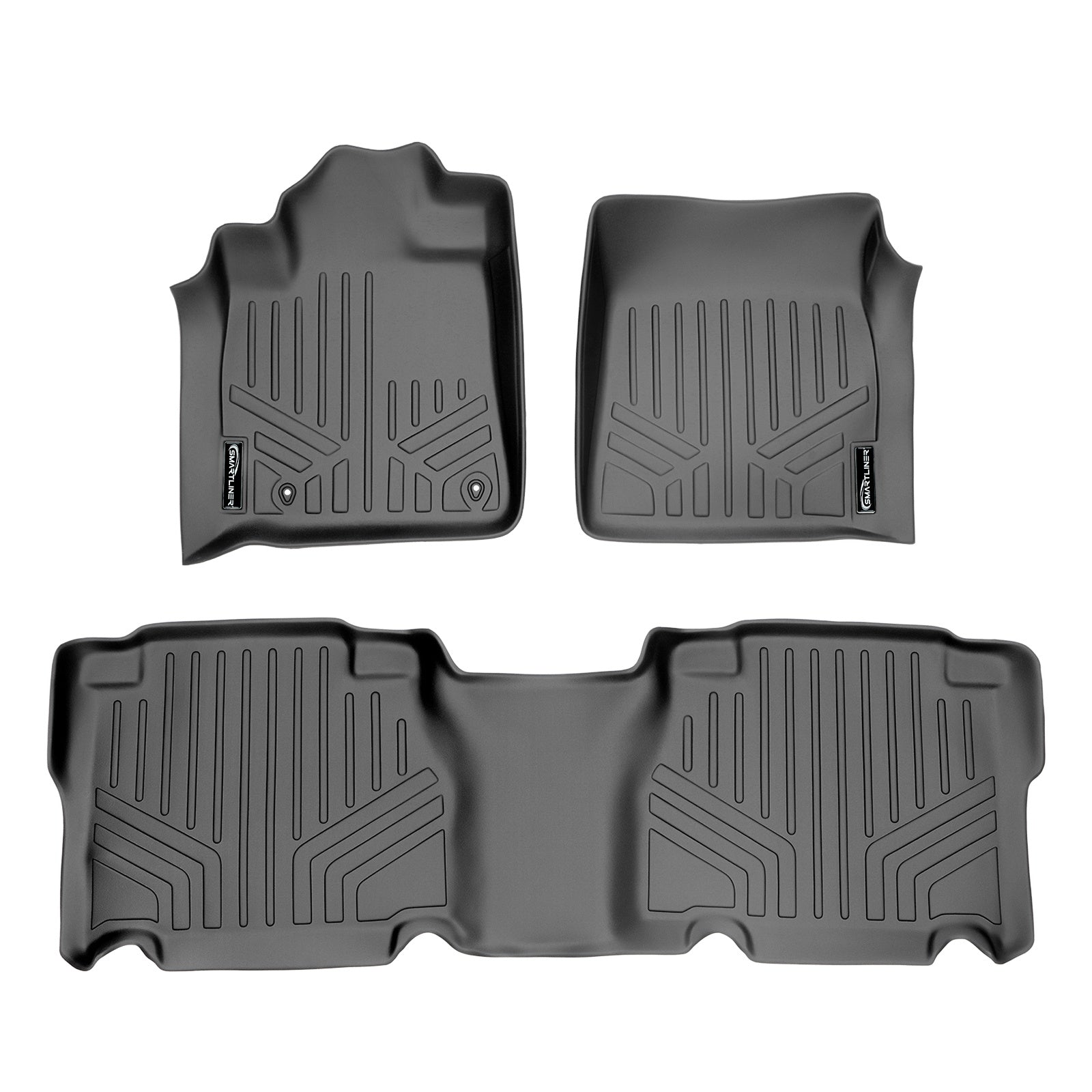 SMARTLINER 2007 - 2011 Toyota Tundra Crew Max Custom Fit Floor Liners - 1st & 2nd Rows