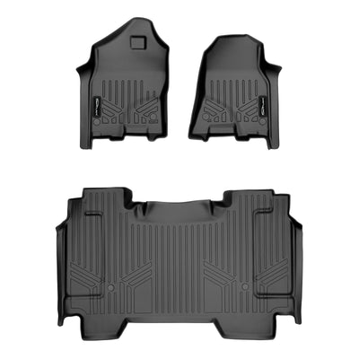 SMARTLINER 2019 - 2024 Ram 1500 Crew Cab Custom Fit Floor Liners - 1st & 2nd Rows - Fits Bench or Bucket - No Hump - No Storage
