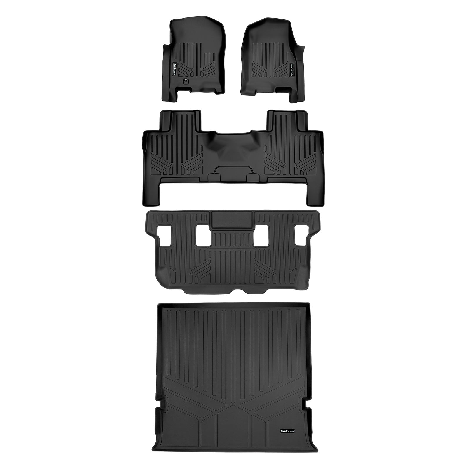 SMARTLINER 2007 - 2010 Ford Expedition 8 Passenger Custom Fit Floor Liners - 1st, 2nd, 3rd & 4th Rows