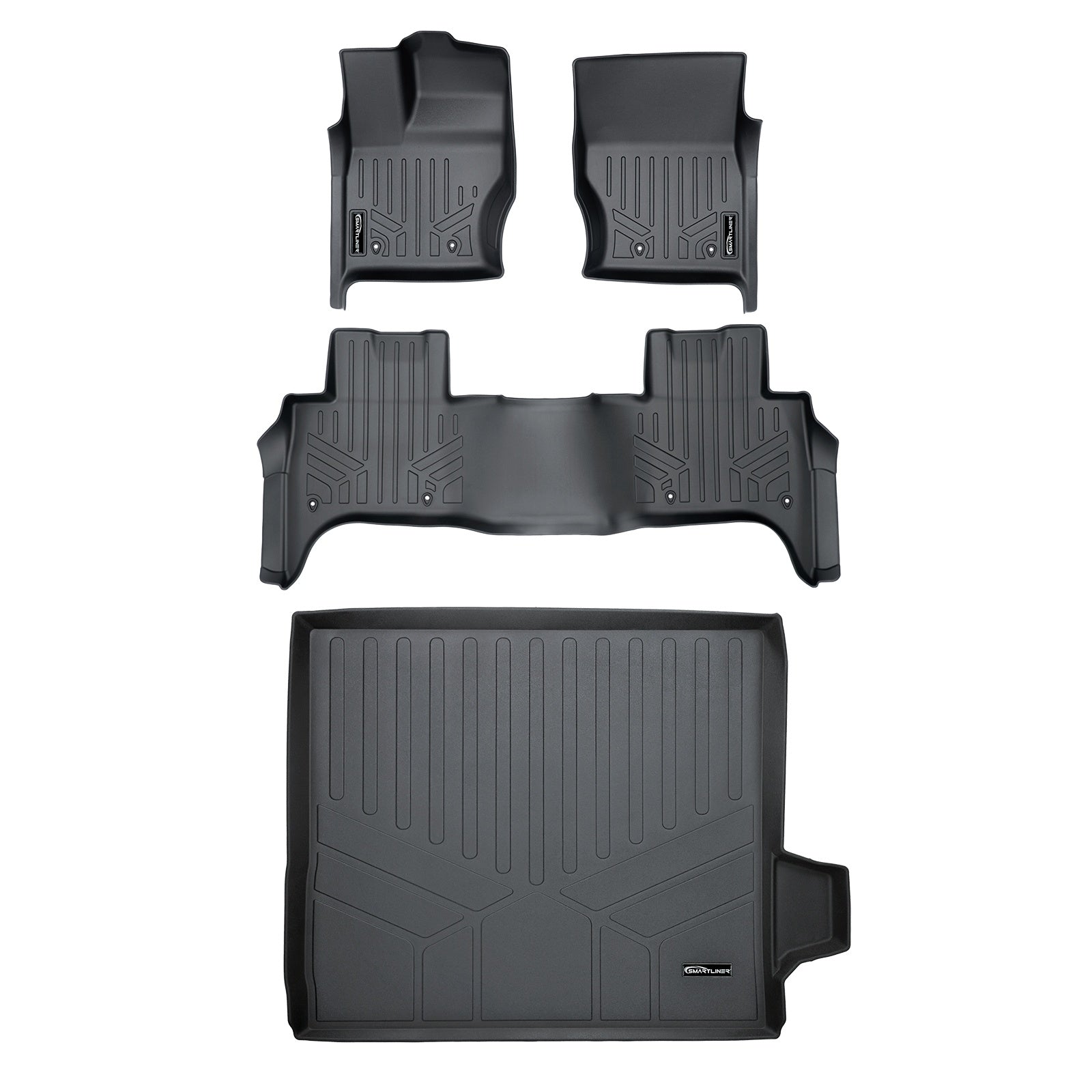SMARTLINER 2014 - 2022 Land Rover Range Rover Sport 5 Passenger Custom Fit Floor Liners - 1st, 2nd & 3rd Rows - 3rd Seat Down