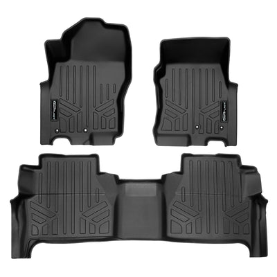 SMARTLINER 2022 - 2025 Nissan Frontier Crew Cab Custom Fit Floor Liners - 1st & 2nd Rows