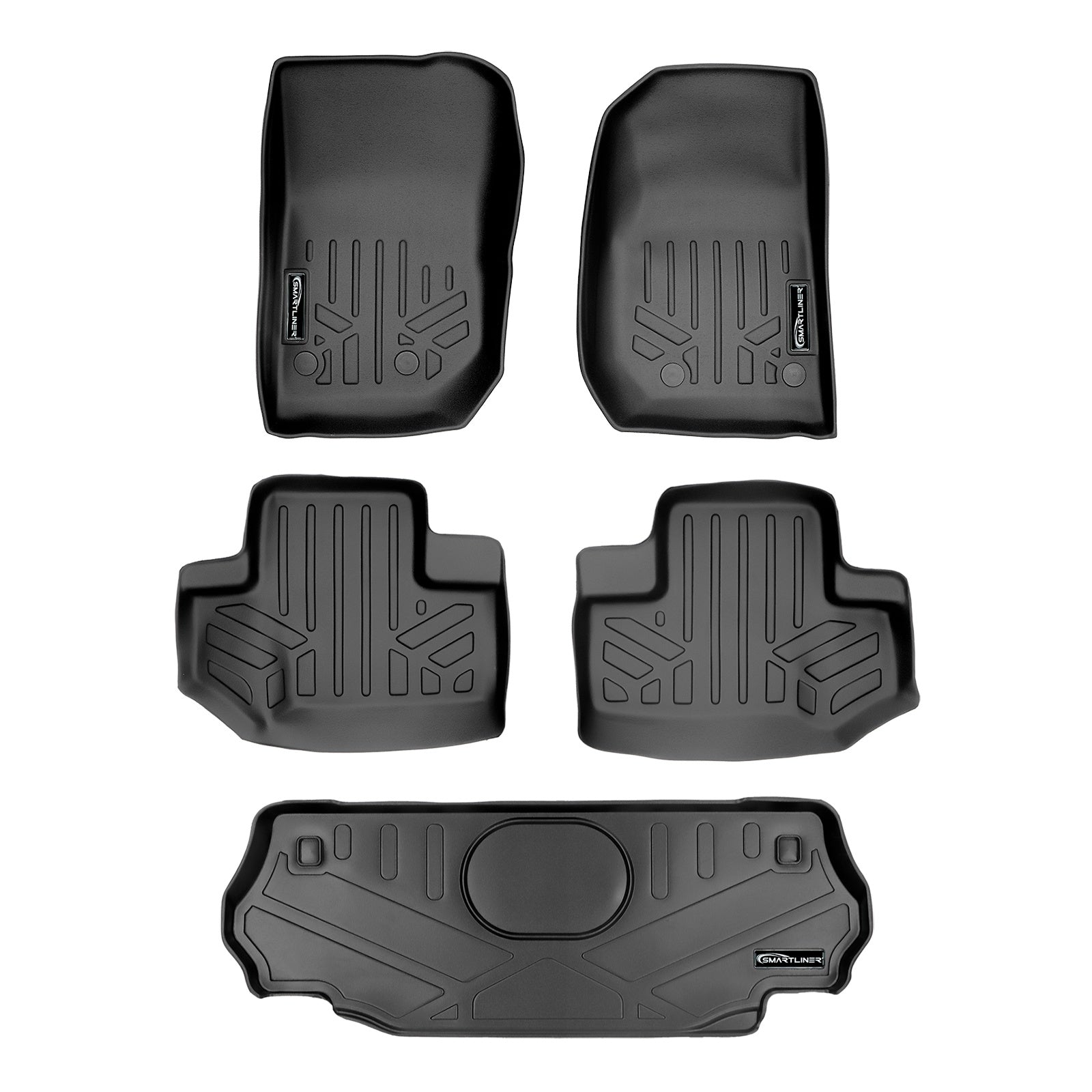 SMARTLINER 2014 - 2017 Jeep Wrangler 2 Door Custom Fit Floor Liners - 1st, 2nd & 3rd Rows