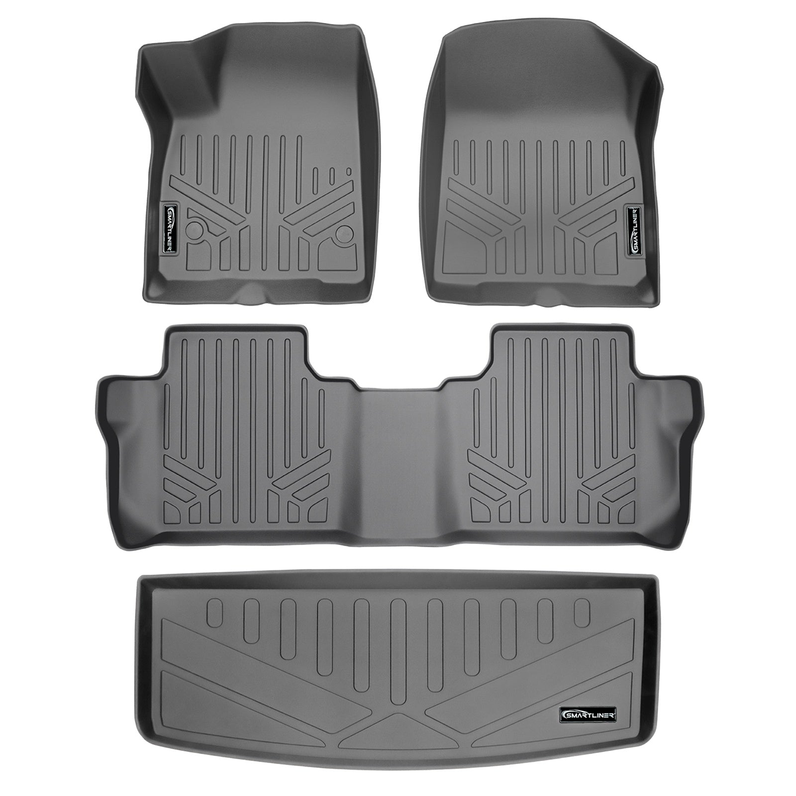 SMARTLINER 2017 - 2023 GMC Acadia 7 Passenger Custom Fit Floor Liners - 1st, 2nd & 3rd Rows