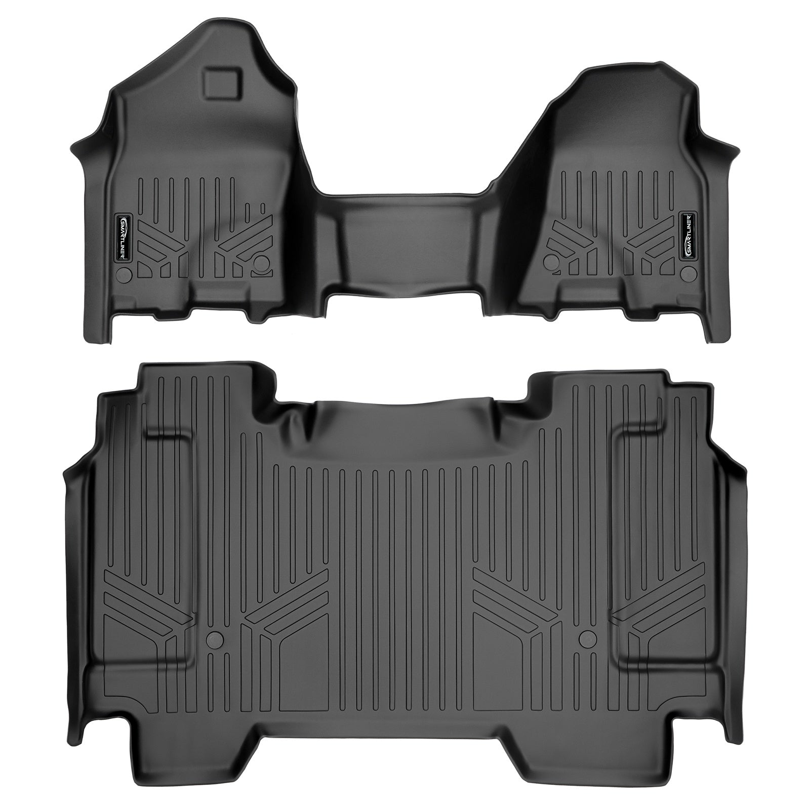 SMARTLINER 2019 - 2024 Ram 1500 Crew Cab Custom Fit Floor Liners - 1st & 2nd Rows - Over Hump - No Storage