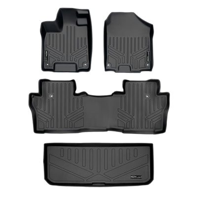 SMARTLINER 2016 - 2022 Honda Pilot All Configurations Custom Fit Floor Liners - 1st, 2nd & 3rd Rows - Lower Deck