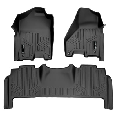 SMARTLINER 2013 - 2018 Ram 3500 Mega Cab Custom Fit Floor Liners - 1st & 2nd Rows - Fits Bench or Bucket - No Hump