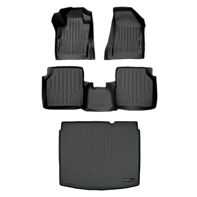 SMARTLINER 2017 - 2025 Jeep Compass New Body Style Custom Fit Floor Liners - 1st, 2nd & 3rd Rows - Lower Deck