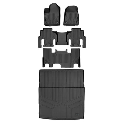 SMARTLINER 2022 - 2025 Jeep Grand Wagoneer 7 Passenger Custom Fit Floor Liners - 1st, 2nd, 3rd & 4th Rows