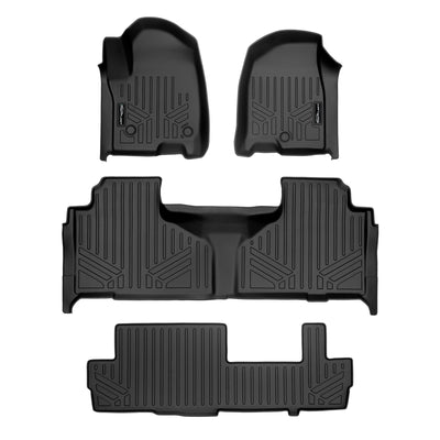 SMARTLINER 2021 - 2025 GMC Yukon XL 8 Passenger Custom Fit Floor Liners - 1st, 2nd & 3rd Rows