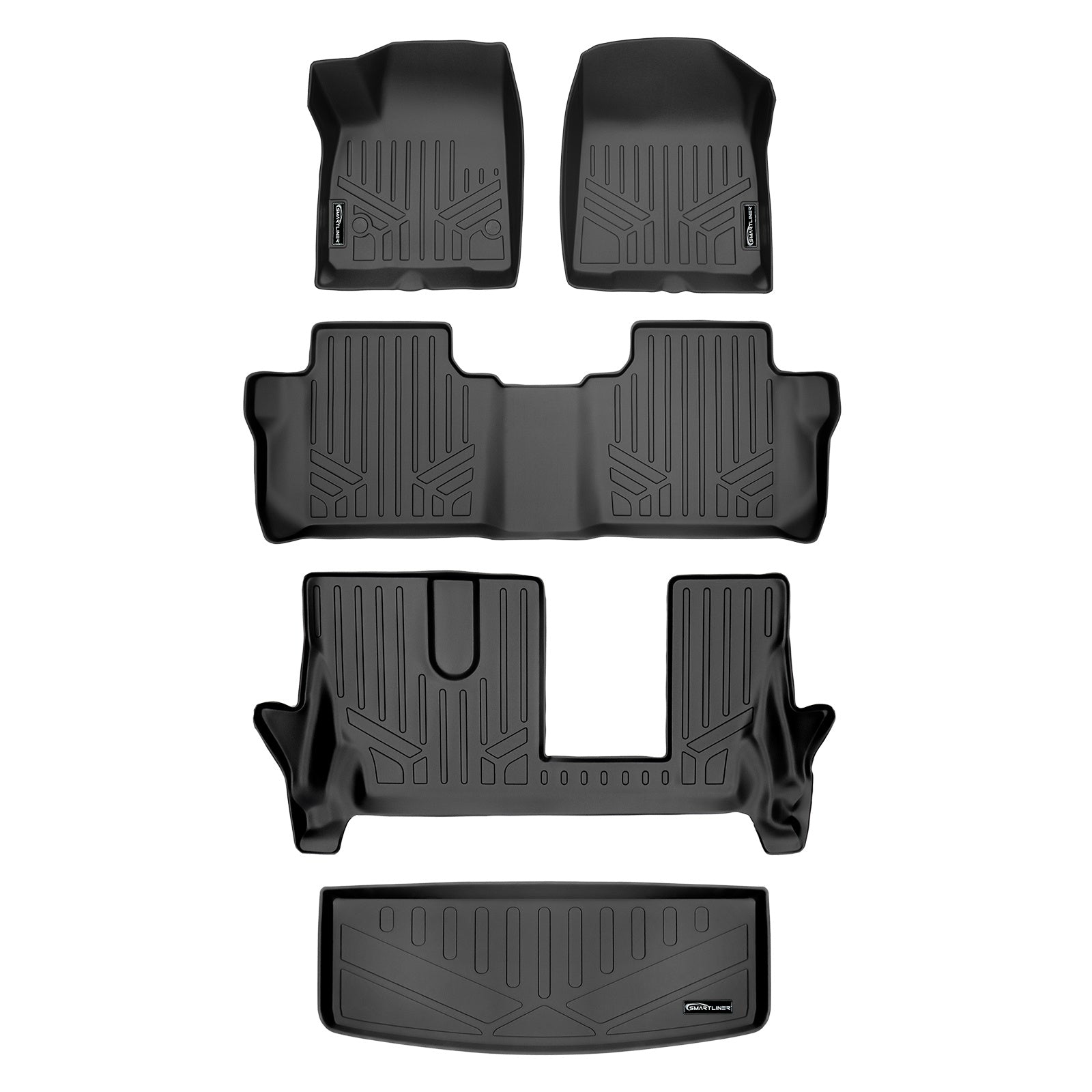 SMARTLINER 2017 - 2023 GMC Acadia 7 Passenger Custom Fit Floor Liners - 1st, 2nd, 3rd & 4th Rows