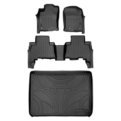 SMARTLINER 2013 - 2024 Toyota 4Runner 5 Passenger Custom Fit Floor Liners - 1st, 2nd & 3rd Rows - 3rd Seat Down