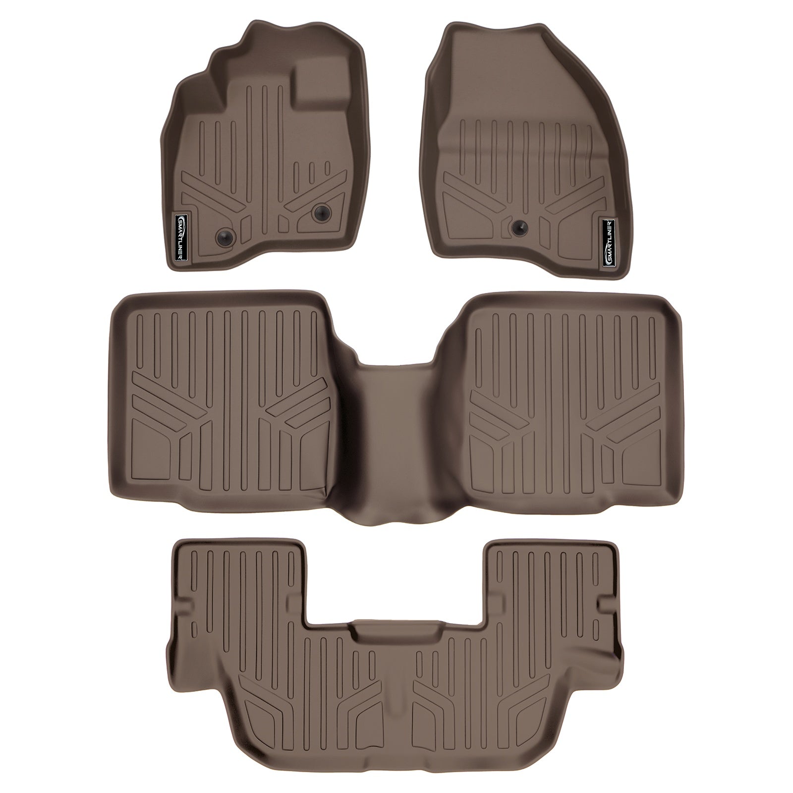 SMARTLINER 2017 - 2019 Ford Explorer 8 Passenger Custom Fit Floor Liners - 1st, 2nd & 3rd Rows