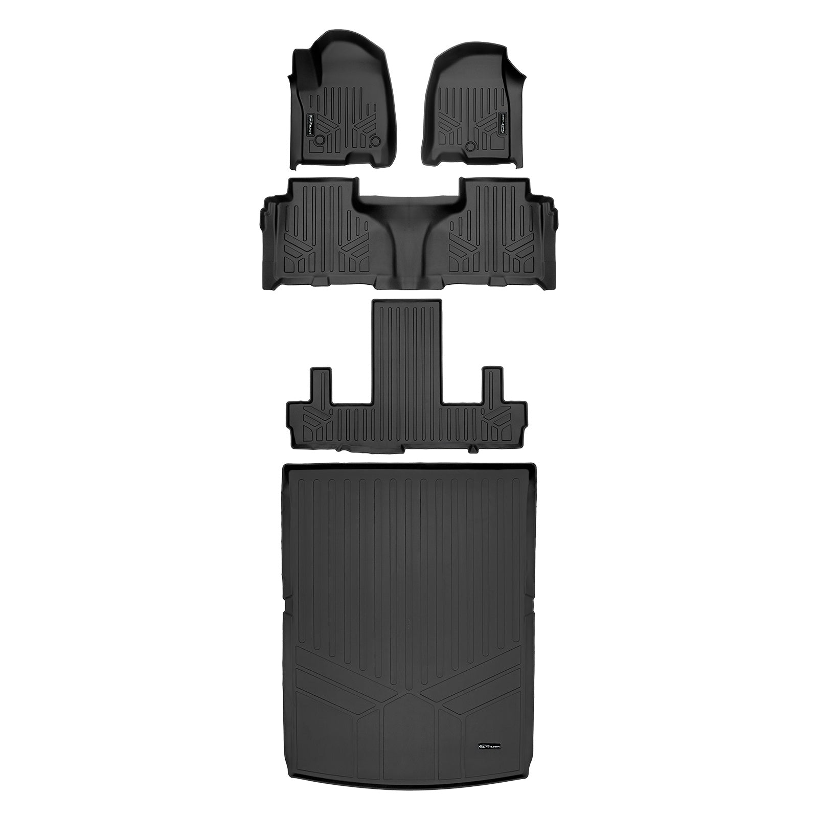 SMARTLINER 2021 - 2025 GMC Yukon XL 7 Passenger Custom Fit Floor Liners - 1st, 2nd, 3rd & 4th Rows