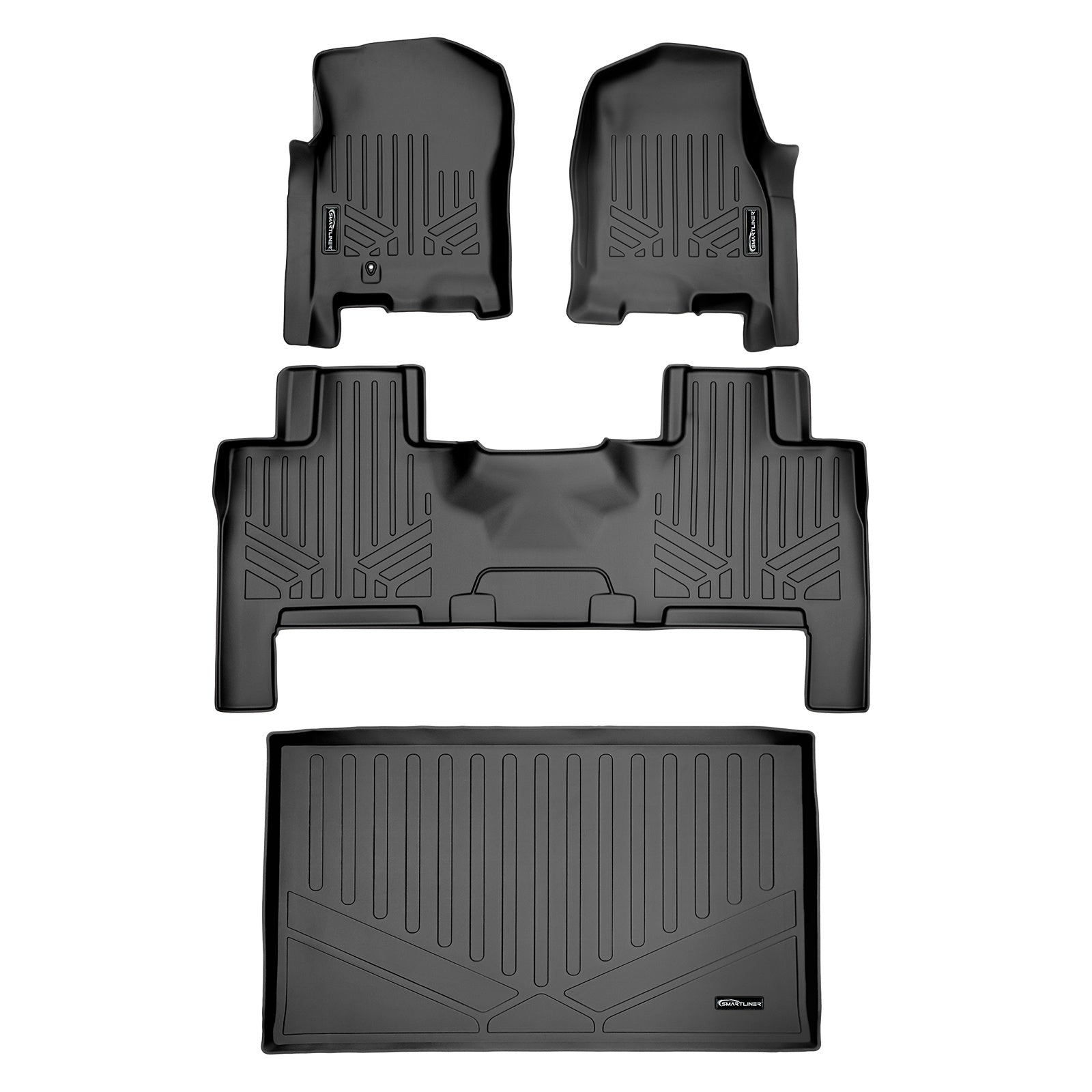 SMARTLINER 2007 - 2010 Lincoln Navigator L 8 Passenger and 7 Passenger Custom Fit Floor Liners - 1st, 2nd & 3rd Rows