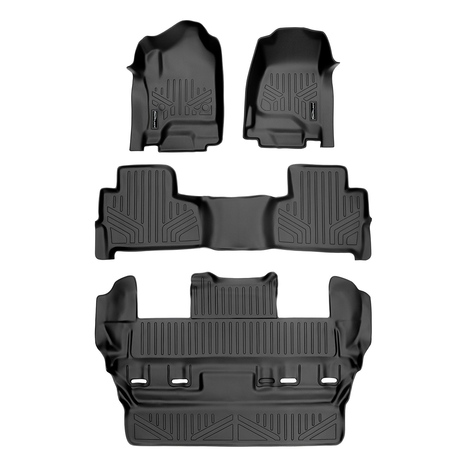 SMARTLINER 2015 - 2020 Chevrolet Tahoe 7 Passenger Custom Fit Floor Liners - 1st, 2nd & 3rd Rows - Standard Bucket