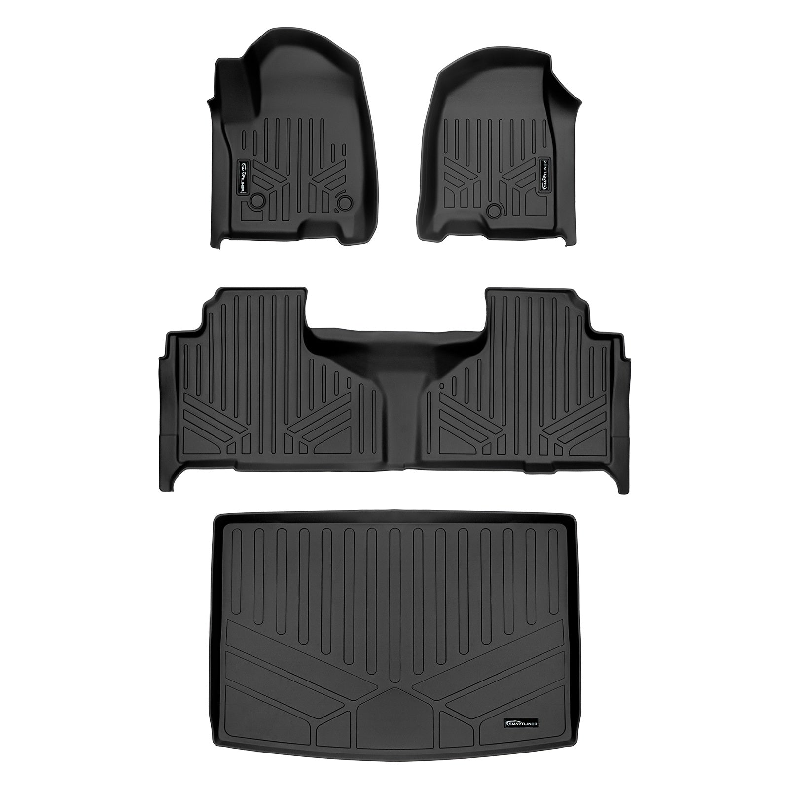 SMARTLINER 2021 - 2025 GMC Yukon XL 8 Passenger Custom Fit Floor Liners - 1st, 2nd & 3rd Rows
