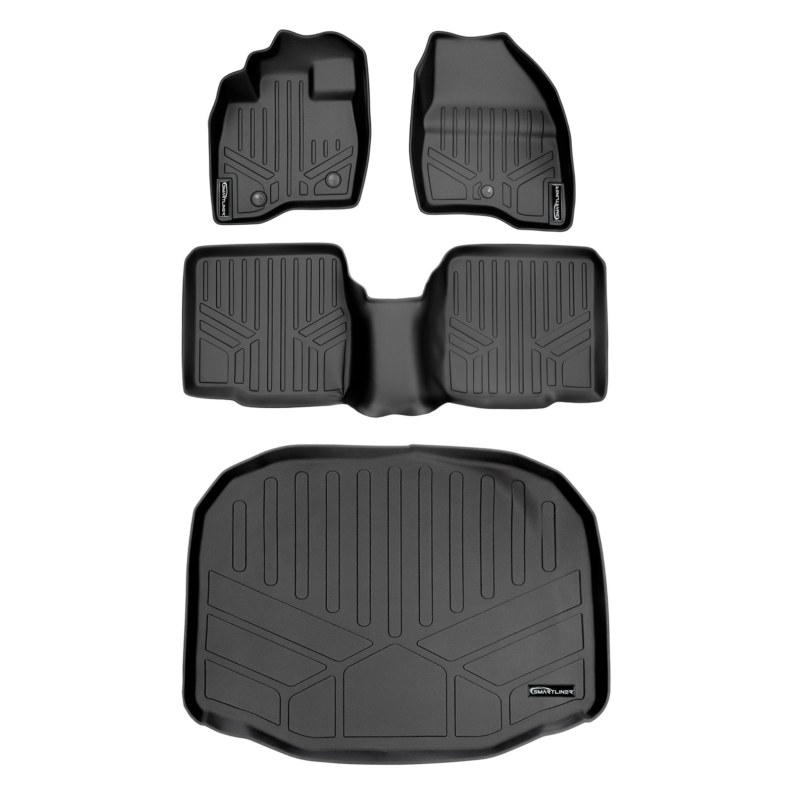 SMARTLINER 2011 - 2014 Ford Explorer 8 Passenger Custom Fit Floor Liners - 1st, 2nd & 3rd Rows