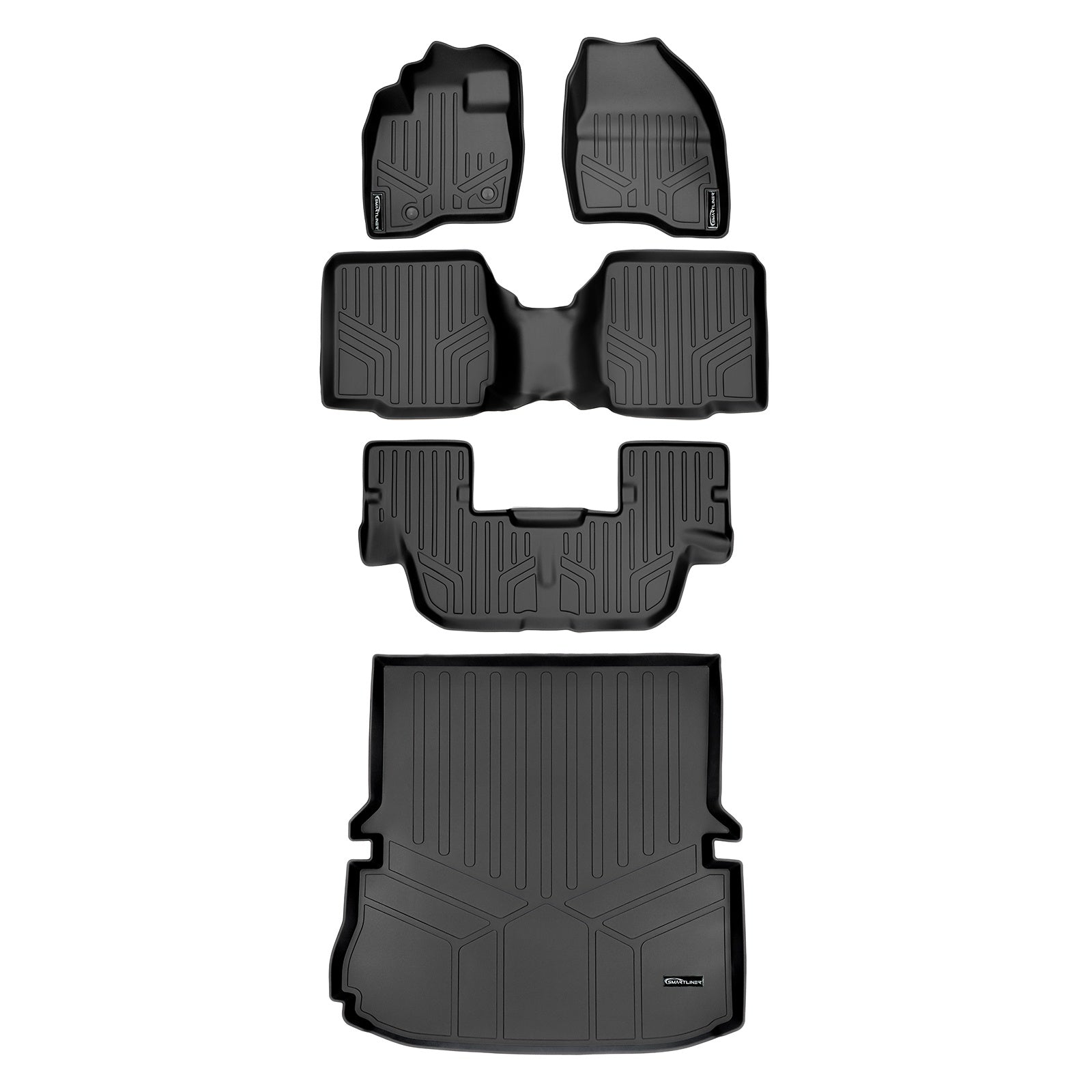 SMARTLINER 2015 - 2016 Ford Explorer 7 Passenger Custom Fit Floor Liners - 1st, 2nd, 3rd & 4th Rows