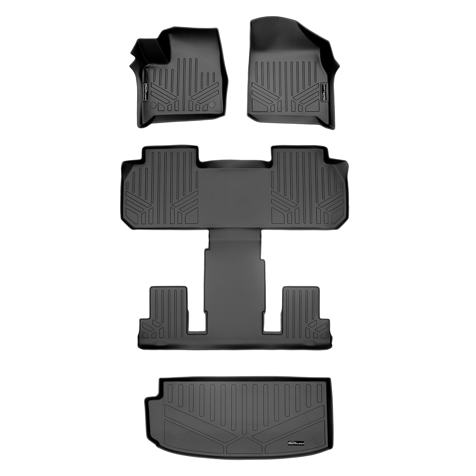 SMARTLINER 2018 - 2023 Chevrolet Traverse 7 Passenger Custom Fit Floor Liners - 1st, 2nd, 3rd & 4th Rows