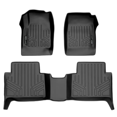 SMARTLINER 2015 - 2022 Chevrolet Colorado Crew Cab Custom Fit Floor Liners - 1st & 2nd Rows