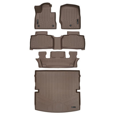 SMARTLINER 2020 - 2025 Ford Explorer 6 Passenger Custom Fit Floor Liners - 1st, 2nd, 3rd & 4th Rows