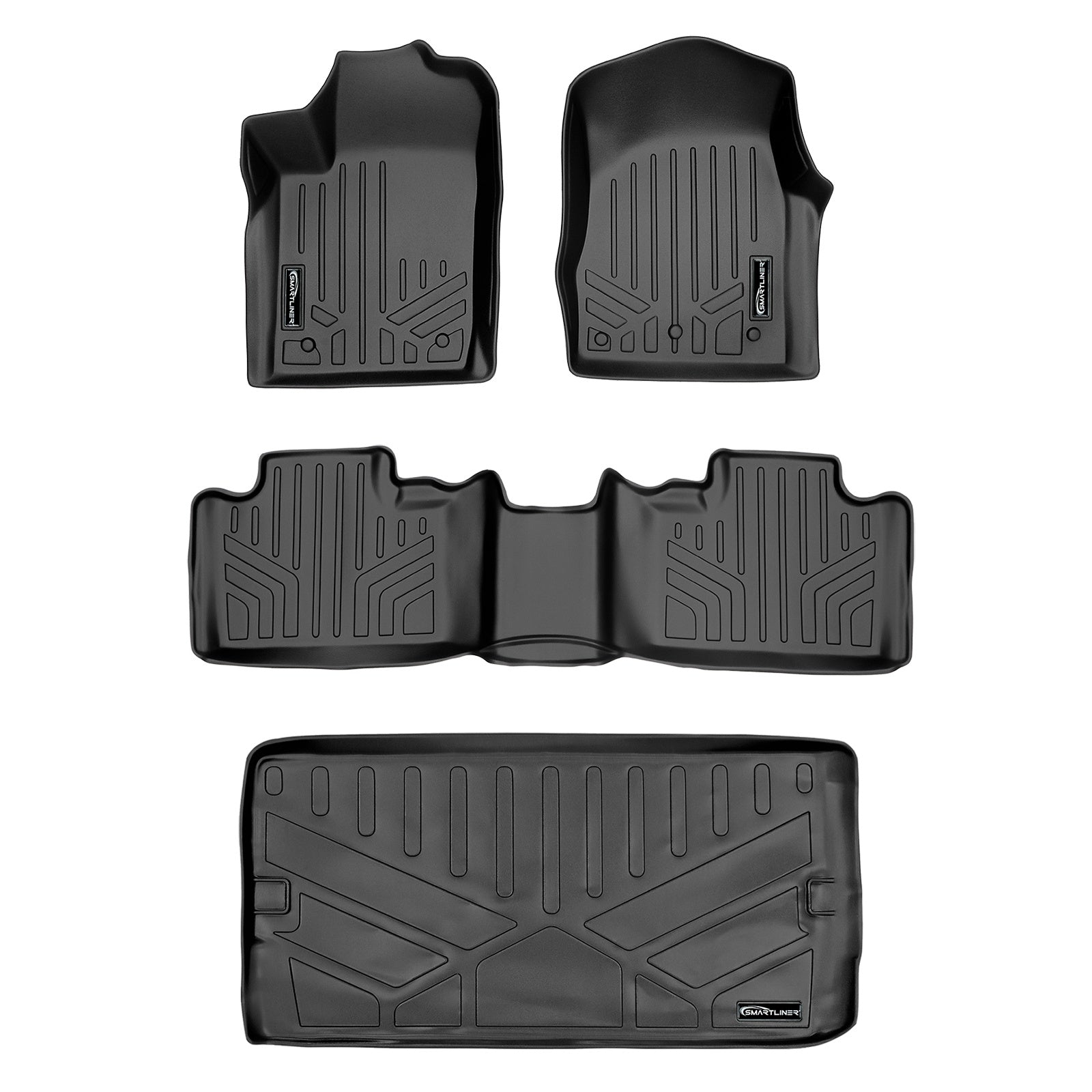 SMARTLINER 2013 - 2015 Dodge Durango 6 Passenger and 7 Passenger Custom Fit Floor Liners - 1st, 2nd & 3rd Rows