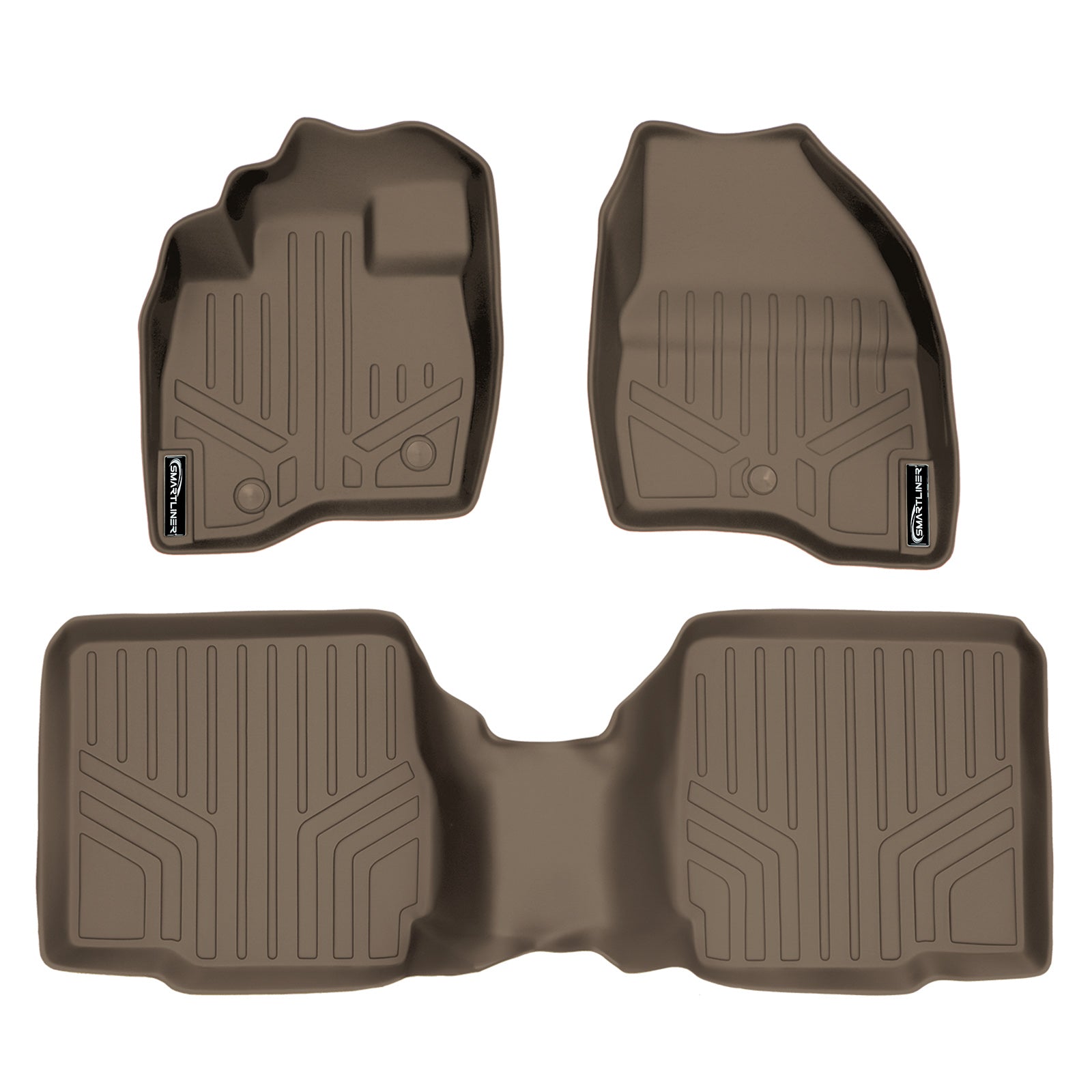 SMARTLINER 2011 - 2014 Ford Explorer 7 Passenger Custom Fit Floor Liners - 1st & 2nd Rows