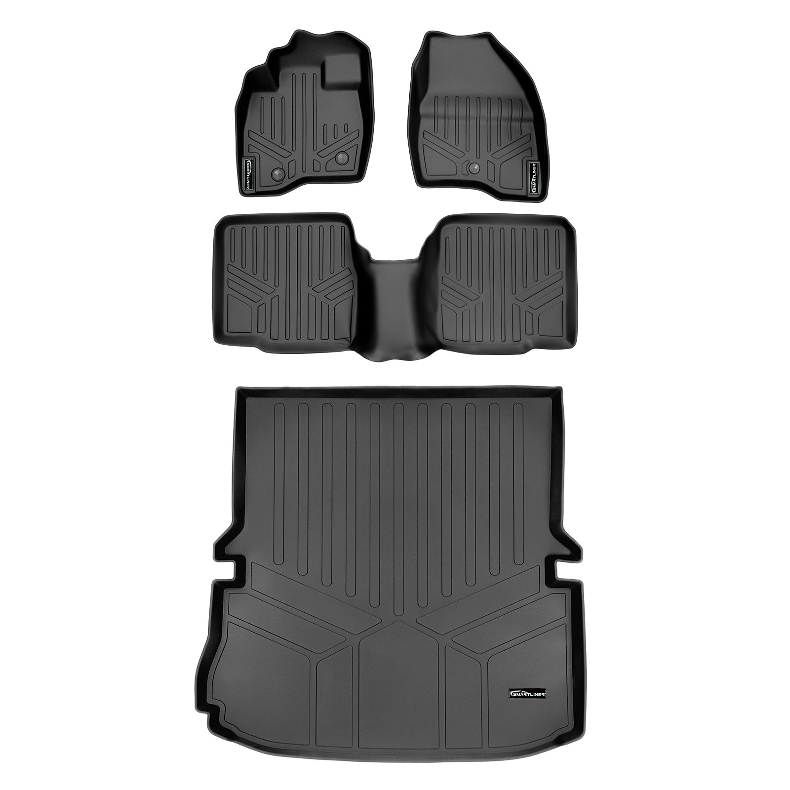 SMARTLINER 2011 - 2014 Ford Explorer 8 Passenger Custom Fit Floor Liners - 1st, 2nd & 3rd Rows