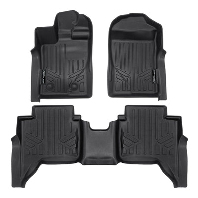 SMARTLINER 2024 - 2025 Ford Ranger Super Crew Custom Fit Floor Liners - 1st & 2nd Rows