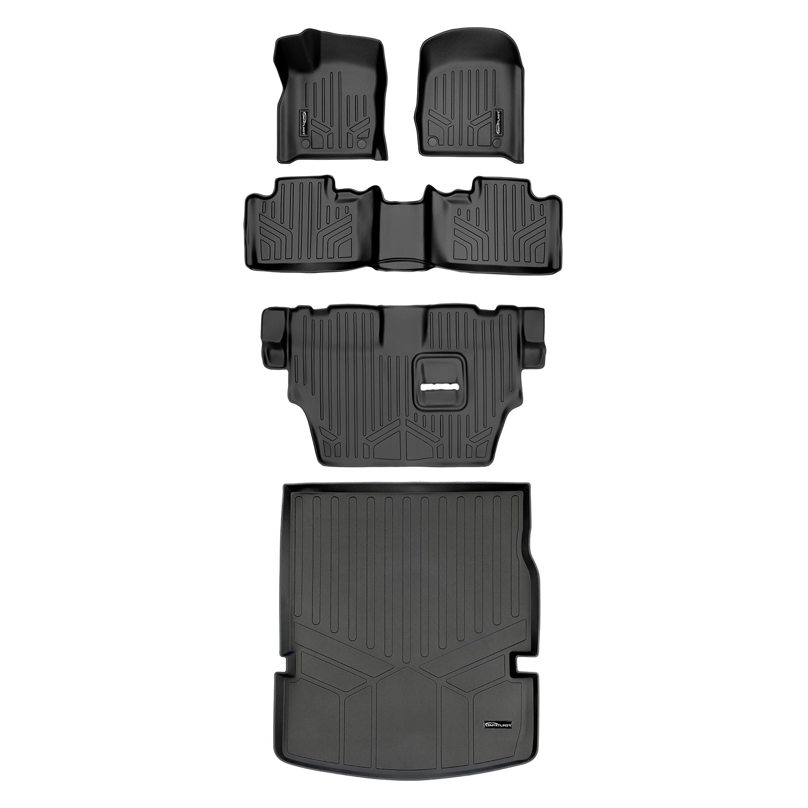 SMARTLINER 2015 - 2025 Dodge Durango 7 Passenger Custom Fit Floor Liners - 1st, 2nd, 3rd & 4th Rows