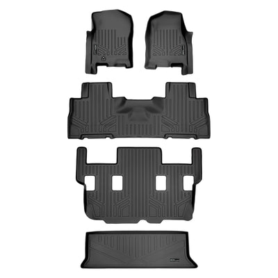 SMARTLINER 2007 - 2010 Ford Expedition 7 Passenger Custom Fit Floor Liners - 1st, 2nd, 3rd & 4th Rows