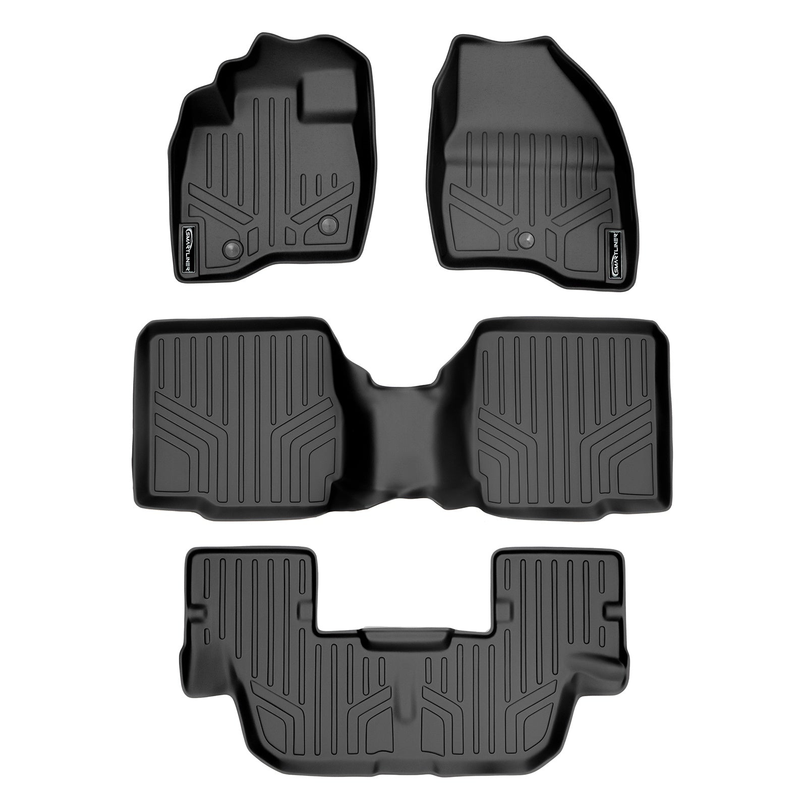 SMARTLINER 2011 - 2014 Ford Explorer 7 Passenger Custom Fit Floor Liners - 1st, 2nd & 3rd Rows