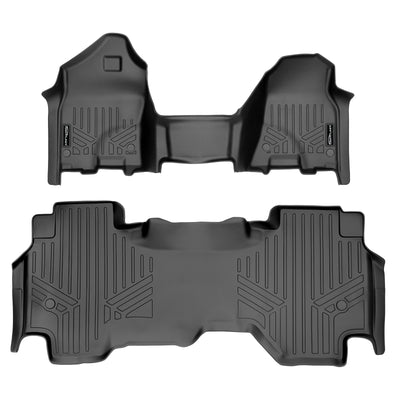SMARTLINER 2019 - 2024 Ram 1500 Quad Cab Custom Fit Floor Liners - 1st & 2nd Rows - Over Hump