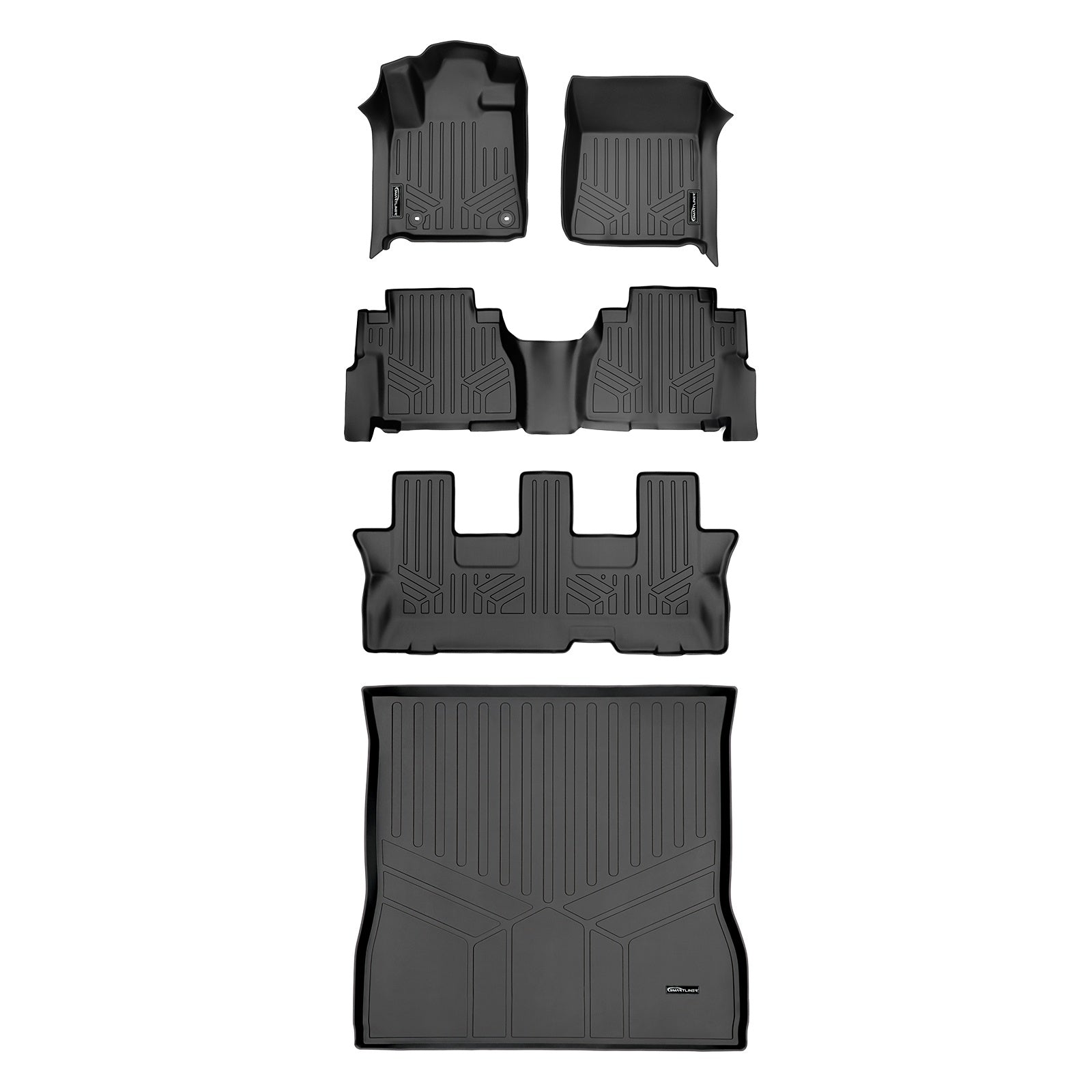 SMARTLINER 2012 - 2022 Toyota Sequoia All Configurations Custom Fit Floor Liners - 1st, 2nd, 3rd & 4th Rows