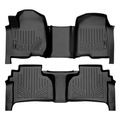 SMARTLINER 2020 - 2025 Chevrolet Silverado 3500 HD Double Cab Custom Fit Floor Liners - 1st & 2nd Rows - Carpet Only - W/ Storage