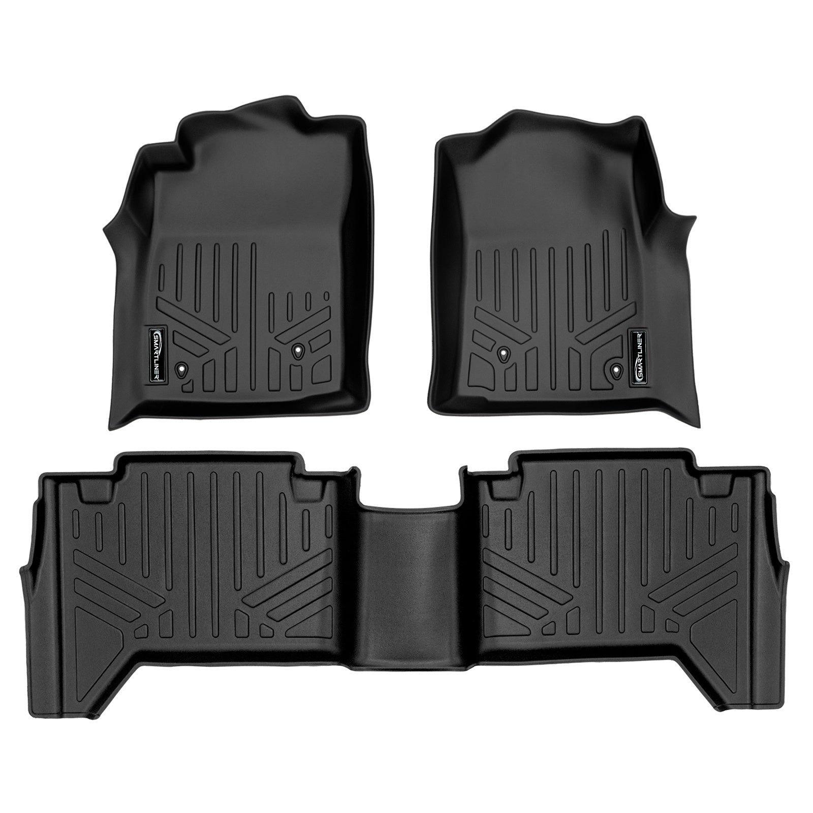 SMARTLINER 2005 - 2011 Toyota Tacoma Double Cab Custom Fit Floor Liners - 1st & 2nd Rows