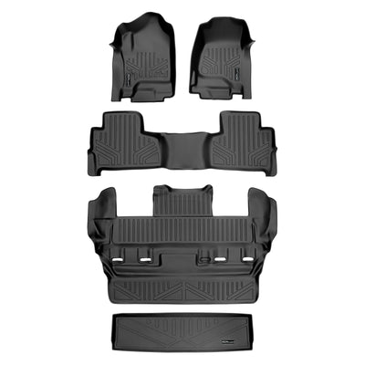 SMARTLINER 2015 - 2020 Chevrolet Tahoe 7 Passenger Custom Fit Floor Liners - 1st, 2nd, 3rd & 4th Rows - Standard Bucket