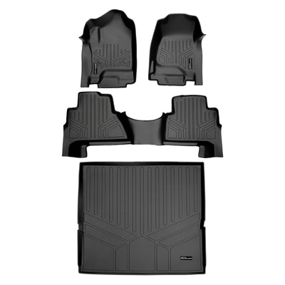 SMARTLINER 2015 - 2020 Cadillac Escalade 7 Passenger and 8 Passenger Custom Fit Floor Liners - 1st, 2nd & 3rd Rows - 3rd Seat Down