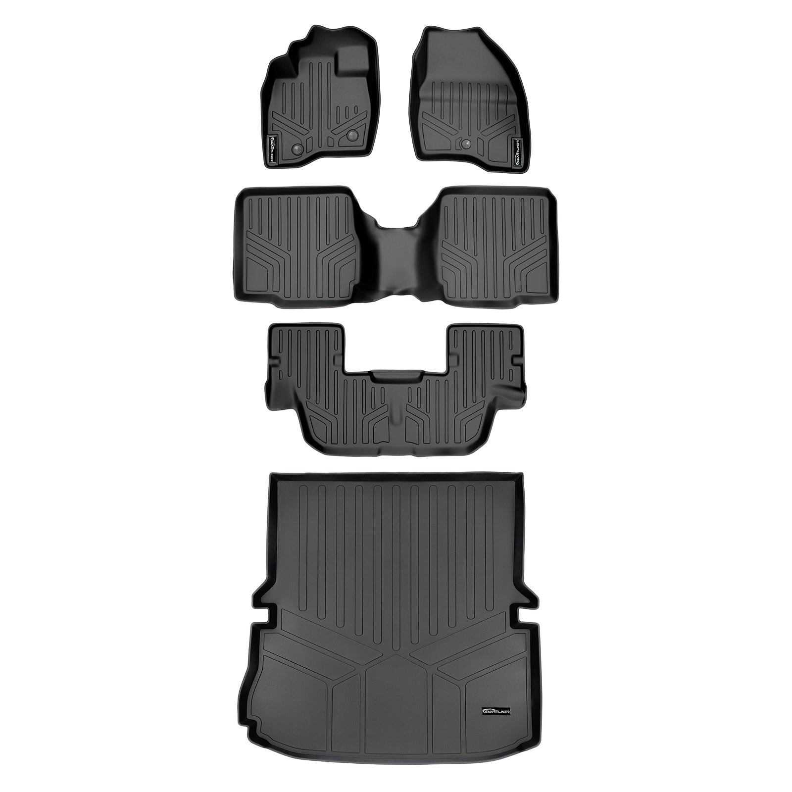 SMARTLINER 2017 - 2019 Ford Explorer 7 Passenger Custom Fit Floor Liners - 1st, 2nd, 3rd & 4th Rows